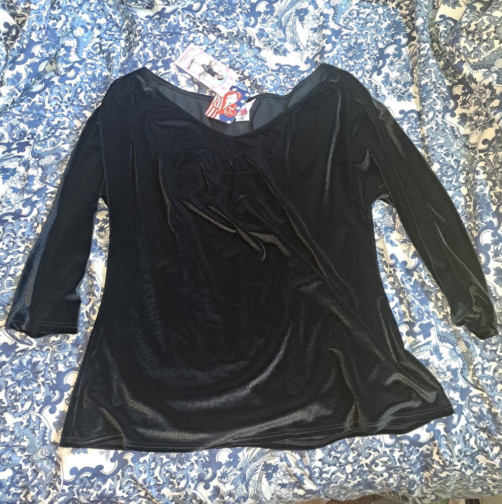Pinup couture velvet top